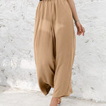 Simple Wide Leg Loose Elasticity Casual Pants Bottoms