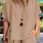 Fashion temperament loose short-sleeved shorts two-piece set