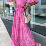 Loose Lace Hollow Long Skirt