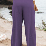 Fresh Air Linen Blend Pocketed Smocked Pants