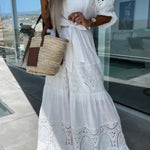 Loose Lace Hollow Long Skirt