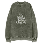 Winter Wonderland We Wish You A Merry Christmas Vintage Sweatshirt