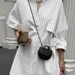 Long Sleeves Loose Buttoned Striped Lapel Blouses&Shirts Tops