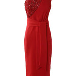Tampa Nights Sequins Patch Slit Party Dress