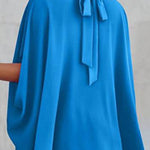 Dolman Sleeve Stand Collar Loose Casual Shirt
