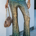 Slim Fit Sequin Ombre Wide Leg Pants