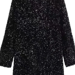 Sequined Lace-Up Short Dress
