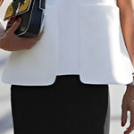 A-Line Loose Solid Color Split-Joint Round-Neck Vest Top