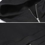 Stylish Black Asymmetric Zipper Hoodies