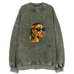 Woman With Sunglasses Vintage Sweatshirt