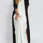 Shades of Happiness Knit Solid Color Slit Drape Cardigan