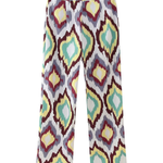 Printed Single-Breasted Cotton Jacket + Casual Trousers Set