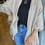 Casual Fringed Trim Irregular Cardigan Collar Outerwear(9 Colors)