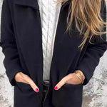 Solid Color Lapel Zipper Pocket Casual Jacket