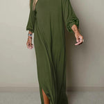 Women Casual V-neck Maxi Dress