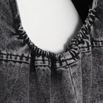Original Cool Denim Split-Joint Square-Neck Overalls