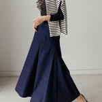 Loose Wide-Leg Empire Jean Pants