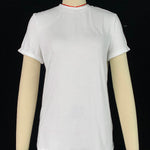 Short Sleeves Solid Color Round-Neck T-Shirts Tops