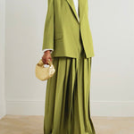 Long Sleeves Embroidered Floral Split-Joint Streamer Lapel Blazer
