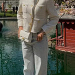 Joy To The World Tweed Metal Button Pocket Jacket