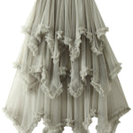 Cake skirt mid-length high waist big swing fluffy fairy gauze dress long skirt