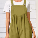 Cotton and linen loose casual one-piece wide-leg shorts