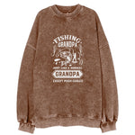 Fishing Grandpa Just Like A Normal Grandpa Except Much Cooler Vintage Sweatshirt