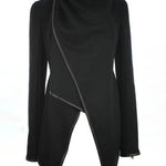 Original Asymmetric Split-Joint High-Neck Woolen Coat