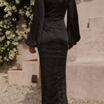 Celebrities Elegant Solid Bandage V Neck A Line Dresses