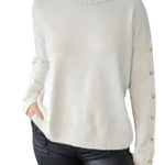 women's casual turtleneck button sweater