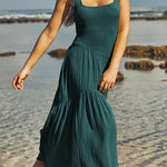 Boho Backless Sheath Skirt Resort Dress