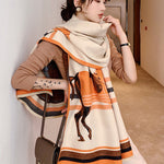 Personality Warm Cartoon Print Shawl&Scarf