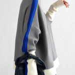 Long Sleeves Contrast Color Split-Joint High Neck Hoodies&Sweatshirt Sweatshirt Tops Tops
