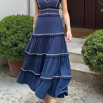 Temperamental and Mature V-neck Tassel Dress
