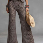 Boho-Vintage Elegant Open-Knit Two-Piece Set