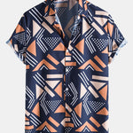 Geometric Print Shirt & Swim Shorts