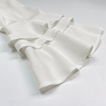 Half Sleeves Loose Layered Pleated Solid Color Split-Joint Mock Neck Blouses&Shirts Tops