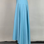 High Waisted High-Low Belted Pleated Solid Color Skirts Bottoms