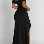 Sexy Lady Off Shoulder High Slit Maxi Dress
