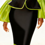 Flared Sleeves Long Sleeves Buttoned Pleated Split-Joint V-Neck Outerwear