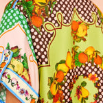 Fashion personality printed short-sleeved holiday leisure loose drawstring suit