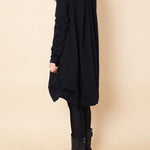 A-line Long Sleeves Pleated Solid Color Round-neck Dresses Maxi Dresses