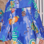 Sky Graffiti Print Two Piece Set