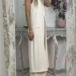 White Sleeveless Suit
