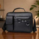 Classic Leather Messenger Bag