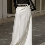Stylish H-Line Solid Color Skirts Bottoms