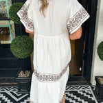 Women's V-Neck Boho Maxi Dress