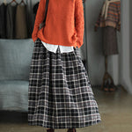 Artistic Retro Plaid A-Line Skirt