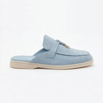 Suède Baby Blue Marina Mule