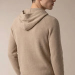 SIRO TAUPE CABLE KNIT HOODIE
